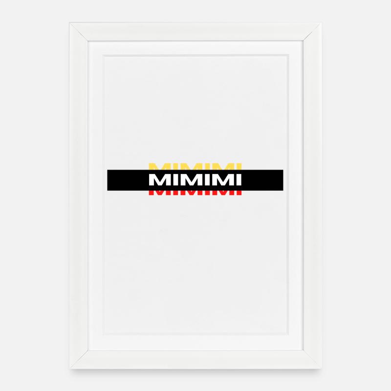 MIMIMI Tricolor Logo - Framed poster (27 × 37 cm) - white