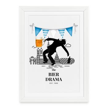 Drame de la bière ART - Affiche encadrée (27 × 37 cm) - blanc - Devant