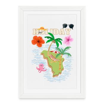 Holiday Design ART - Framed poster (27 × 37 cm) - white - Front