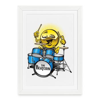 Beat coin - Affiche encadrée (27 × 37 cm) - blanc - Devant