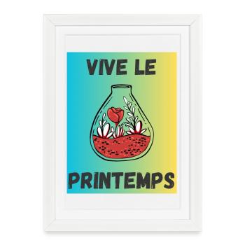 JE PEUX PAS,JARDINAGE,RETRAITE,PRINTEMPS,JARDIN - Affiche encadrée (27 × 37 cm) - blanc - Devant