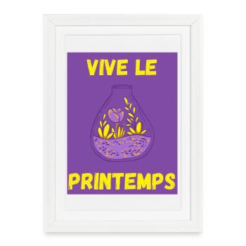 PRINTEMPS,JARDINAGE,RETRAITE,PRINTEMPS,JARDIN - Affiche encadrée (27 × 37 cm) - blanc - Devant