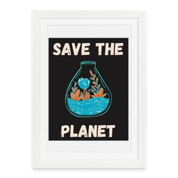 ECOLOGIE. PLANETE. NATURE. JARDIN. ARBRE. FLEUR - Affiche encadrée (27 × 37 cm) - blanc - Devant