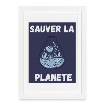 PLANETE. NATURE. JARDIN. ARBRE. FLEUR. ECOLOGIE - Affiche encadrée (27 × 37 cm) - blanc - Devant