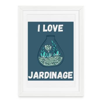 JARDIN. PRINTEMPS. JARDINAGE. RETRAITE. PRINTEMPS. - Affiche encadrée (27 × 37 cm) - blanc - Devant