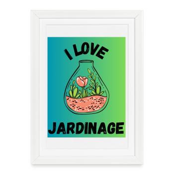 PRINTEMPS. JARDINAGE. RETRAITE. PRINTEMPS. JARDIN. - Affiche encadrée (27 × 37 cm) - blanc - Devant