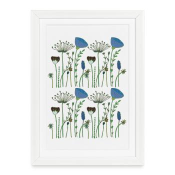 Dried flowers - Framed poster (27 × 37 cm) - white - Front