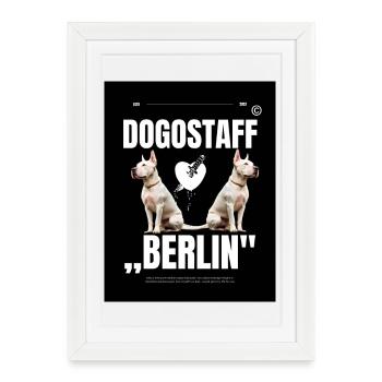 Dogostaff Berlin Duo - Affiche encadrée (27 × 37 cm) - blanc - Devant