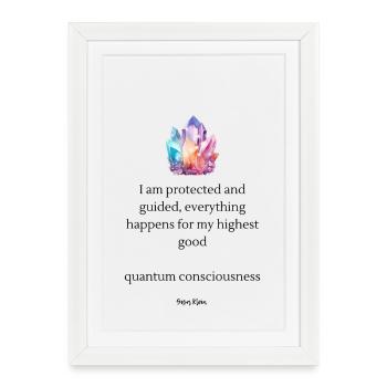 Grappe de couleurs cristallines - Affiche encadrée (27 × 37 cm) - blanc - Devant