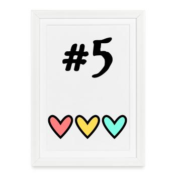 5. 5 ANS. 5e ANNIVERSAIRE. ANNIVERSAIRE 5 ANS - Affiche encadrée (27 × 37 cm) - blanc - Devant