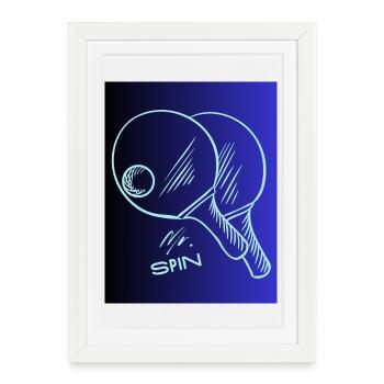 Mr Spin Tennis Table Tennis - Framed poster (27 × 37 cm) - white - Front