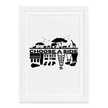 Choose a Side - Protect the Climate - Framed poster (27 × 37 cm) - white - Front