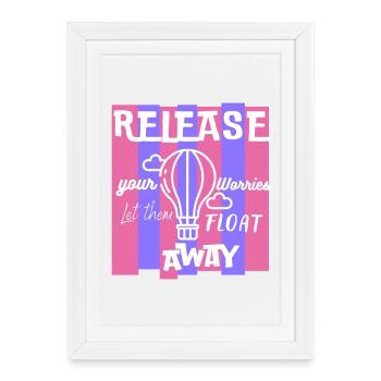 Laissez vos inquiétudes flotter - Affiche encadrée (27 × 37 cm) - blanc - Devant