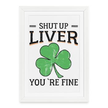 Toast Beer Ireland Shamrock St. Patrick’s Day - Affiche encadrée (27 × 37 cm) - blanc - Devant