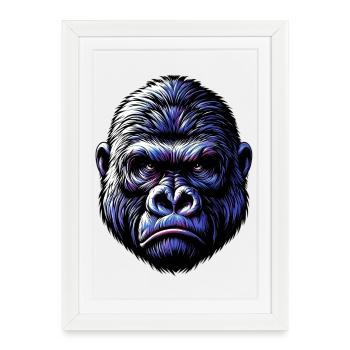 Gorille - Affiche encadrée (27 × 37 cm) - blanc - Devant