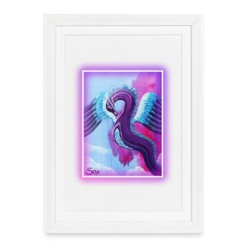 Dragon Air Dragon Famor - Sonja Ariel von Staden - Framed poster (27 × 37 cm) - white - Front