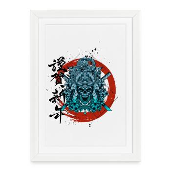 Samouraï - Affiche encadrée (27 × 37 cm) - blanc - Devant
