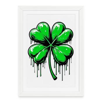 Four-leaf clover - Framed poster (27 × 37 cm) - white - Front