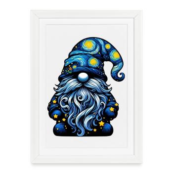 Gnome - Affiche encadrée (27 × 37 cm) - blanc - Devant