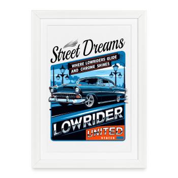 Lowrider Auto - Affiche encadrée (27 × 37 cm) - blanc - Devant