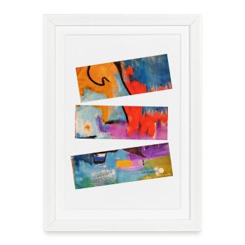 Un art abstrait vibrant aux tons lumineux - Affiche encadrée (27 × 37 cm) - blanc - Devant