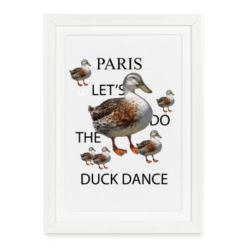 Danse du canard - Affiche encadrée (27 × 37 cm) - blanc - Devant