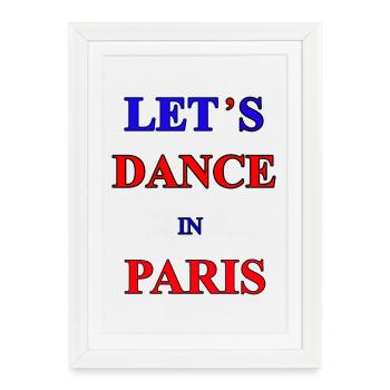 Soirée dansante à Paris - Affiche encadrée (27 × 37 cm) - blanc - Devant