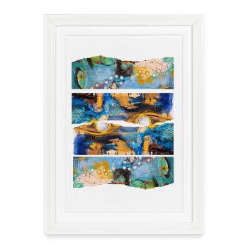 Abstract Colorful Expression - Framed poster (27 × 37 cm) - white - Front