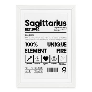 Black Minimal Square - Framed poster (27 × 37 cm) - white - Front