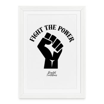 fight the power - Affiche encadrée (27 × 37 cm) - blanc - Devant