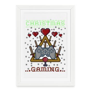 Weihnachten - Gerahmtes Poster (27 × 37 cm) - Weiß - Vorne