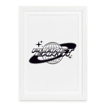 Planet Earth - Framed poster (27 × 37 cm) - white - Front