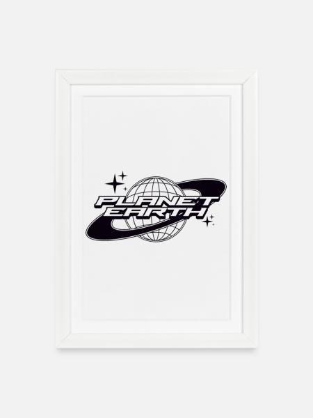 Planet Earth - Framed poster (27 × 37 cm) - white