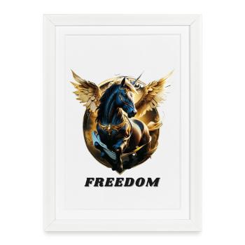 Freedom - Affiche encadrée (27 × 37 cm) - blanc - Devant