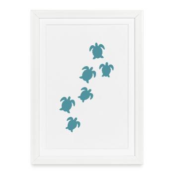 Sea turtle - Framed poster (27 × 37 cm) - white - Front