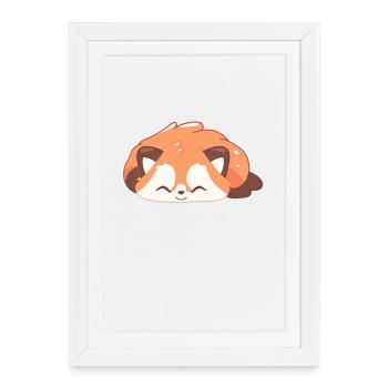 Adorable panda roux - Affiche encadrée (27 × 37 cm) - blanc - Devant