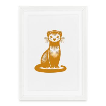 Mangouste intrépide - Affiche encadrée (27 × 37 cm) - blanc - Devant