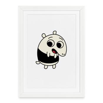 Tropical Tapir - Framed poster (27 × 37 cm) - white - Front