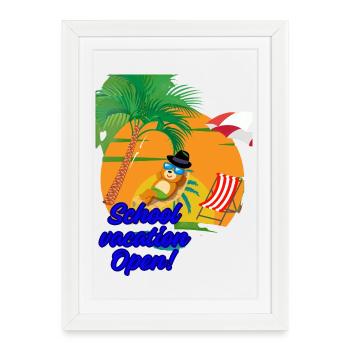 Vacances scolaires - Affiche encadrée (27 × 37 cm) - blanc - Devant