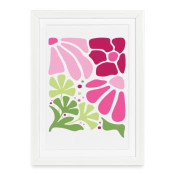 Boho Flowers Spring Summer Garden Nature - Framed poster (27 × 37 cm) - white - Front