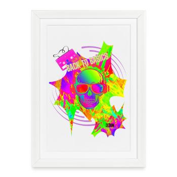 « Back to Basic’s » par Acryl Galerie & Design - Affiche encadrée (27 × 37 cm) - blanc - Devant
