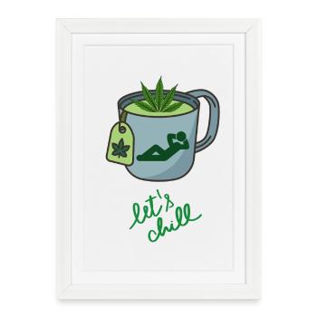CannabisTee Design - Affiche encadrée (27 × 37 cm) - blanc - Devant
