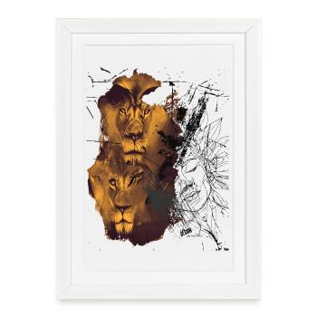 "Leo_25" by Acryl Galerie & Design - Framed poster (27 × 37 cm) - white - Front