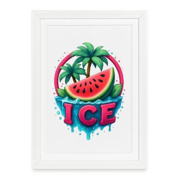 Fraîcheur Tropicale îles de la pastèque - Affiche encadrée (27 × 37 cm) - blanc - Devant