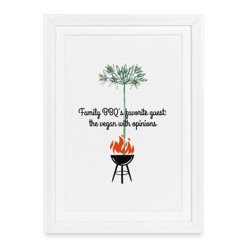 Grill Talk & Garden Sass - Affiche encadrée (27 × 37 cm) - blanc - Devant