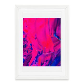 Design abstrait de la mer rose et bleue - Affiche encadrée (27 × 37 cm) - blanc - Devant