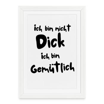 I'm not fat - Framed poster (27 × 37 cm) - white - Front