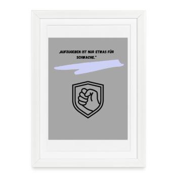 Symbole motivant de la pression de protection - Affiche encadrée (27 × 37 cm) - blanc - Devant
