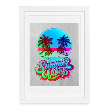 Le parfum tropical de la Méditerranée - Affiche encadrée (27 × 37 cm) - blanc - Devant
