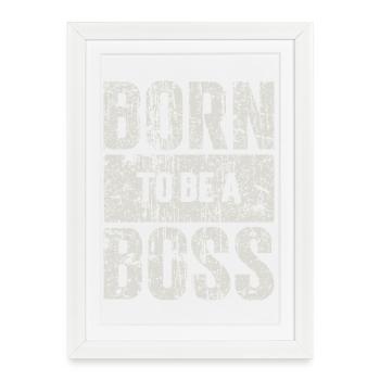 Ingenious business owner pattern - Framed poster (27 × 37 cm) - white - Front